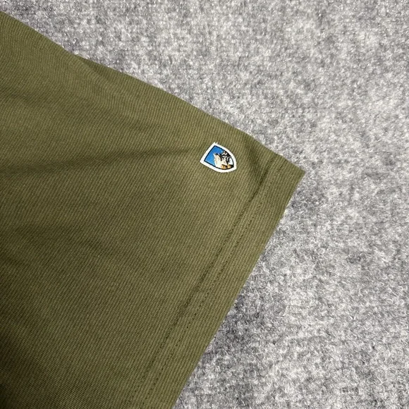 Kuhl Polo Shirt Mens XL Green Striped Razr Performance Sierra Nevada Patch - Picture 5 of 7